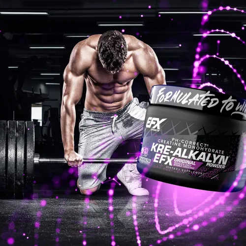 Vista 8 de EFX Sports Kre-Alkalyn EFX Powder Suplemento en polvo de monohidrato de creatina pH correcto Fuerza, crecimiento muscular y rendimiento 55