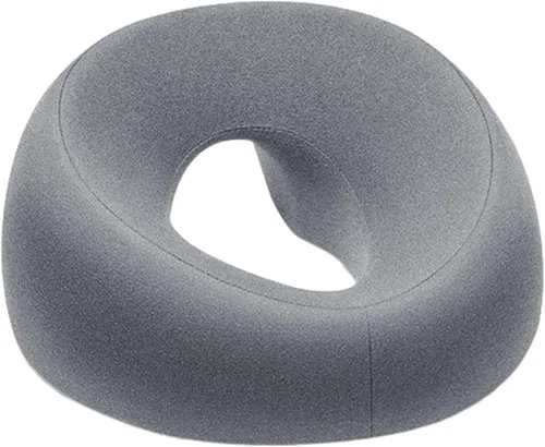 Vista 3 de Almohada facial ergonómica transpirable de espuma viscoelástica con cierre de cremallera antideslizante desmontable lavable boca abajo para spa