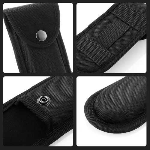 Vista 6 de Paquete de 2 fundas de nailon para cuchillos de bolsillo, 5-5.5 pulgadas para transporte diario Folding knife and multitool pouch with snap