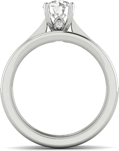 Vista 3 de Juego de anillos de compromiso de diamantes de 58 quilates en oro blanco de 10 quilates H-I I2-I3 Oro oro blanco de 10 quilates Diamante
