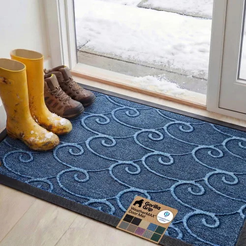 Vista 80 de Gorilla Grip - Tapete WeatherMax todo terreno 100% impermeable, caucho natural, resistente a manchas y decoloración, interior y exterior, fácil