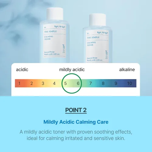 Vista 5 de SCINIC The Simple Calming Toner 10.1 fl oz (10.1 fl oz) Astringente facial vegano para pieles sensibles e irritadas Textura acuosa fresca