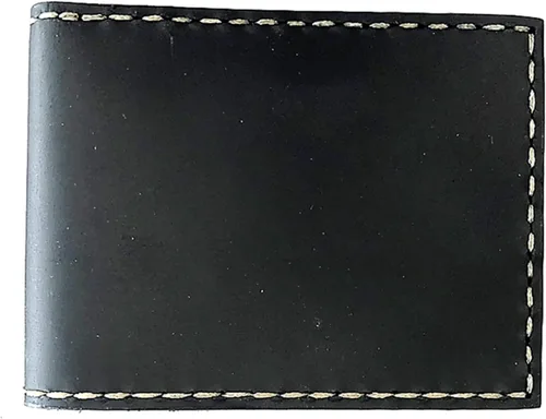 Vista 2 de Cartera de cuero para hombres, I Crazy Horse I Slim Wallet para hombres y mujeres, diseño único para hombre, I Best Gift Idea, Negro, Minimalista