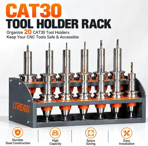 Vista 2 de Estante de herramientas CNC - 40 cónico, pequeño, posición arbitraria, escritorio CAT30-20CAP