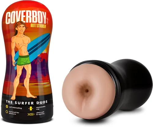 Vista 10 de Blush Coverboy Bad Boy Next Door 7.5" Masturbador autolubricante de bolsillo, realista para hombres, manga con textura acanalada, sensación similar