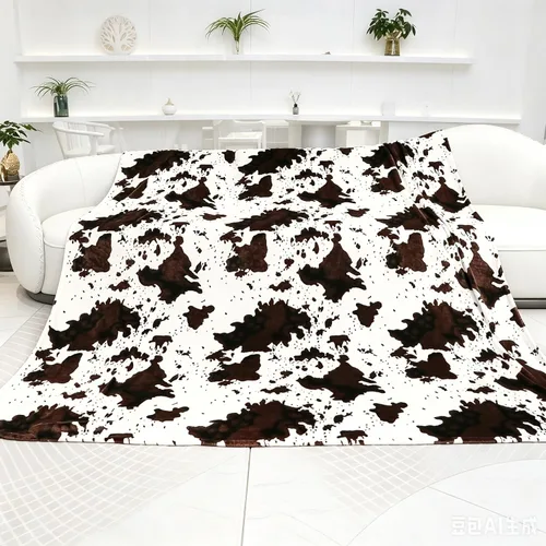 Vista 56 de Manta de vaca para niños de 40 x 50 pulgadas, ropa de cama de forro polar ultrasuave para niños y niñas, manta ligera para cochecito de bebé, bonita
