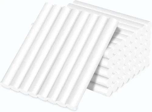 Vista 22 de Manarty Barra de pegamento termofusible roja ladrillo, 48 unidades de 0.27" de diámetro x 4" de largo, barras de pegamento termofusible mini de Rojo
