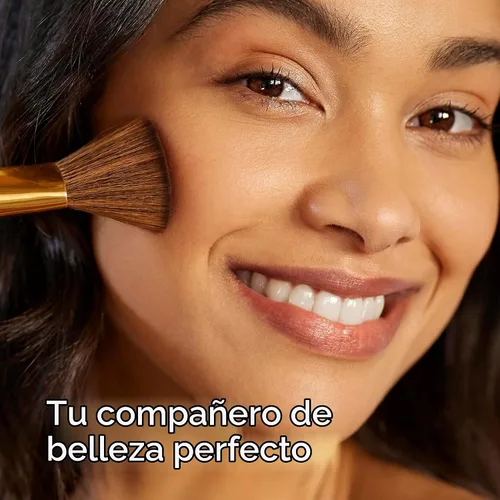 Vista 6 de Espejo ovalado de aumento con luz LED de doble cara para maquillaje; 1 x/7 X ampliación; acabado de cromo pulido, de Conair