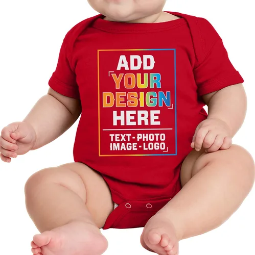 Vista 2 de TEEAMORE Bodys personalizados para bebé Body personalizado Diseña el tuyo Añade tu imagen de texto