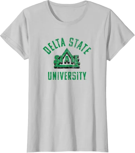 Vista 13 de Delta State University Statesmen Large Camiseta, Gris