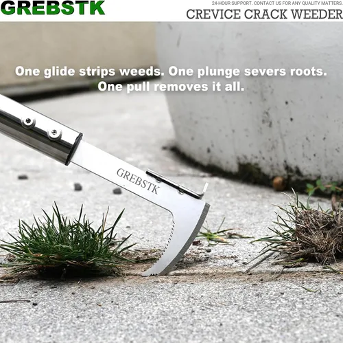 Vista 15 de GREBSTK Crack Weeder Crevice Weeding Stainless Steel Tool Adjustable, 63 in