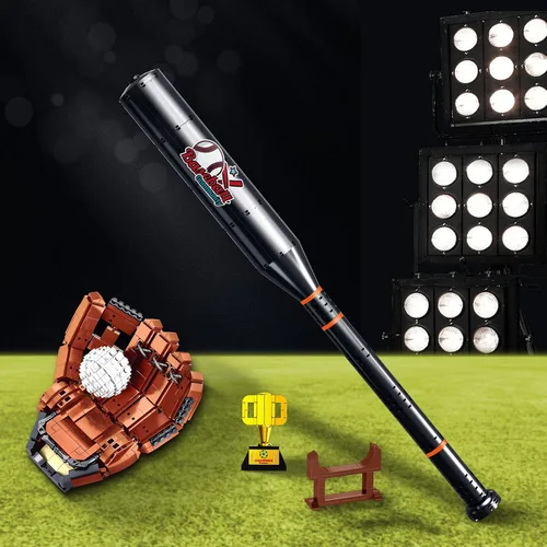 Vista 5 de Día del Padre para papás del béisbol y fanáticos de los deportes, juego de construcción de béisbol para adultos, 1021 piezas de juguete
