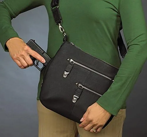 Vista 2 de GTM Gun Tote'n Mamas - Bolso de mano con cremallera cromada