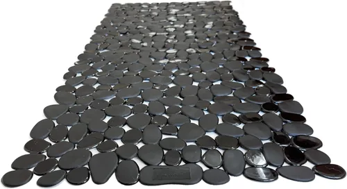 Vista 12 de Alfombra antideslizante para bañera y ducha "Pebbles" de 27 x 14 pulgadas, ovalada, no tóxica, segura, limpia, lavable a máquina, agarre y drenaje