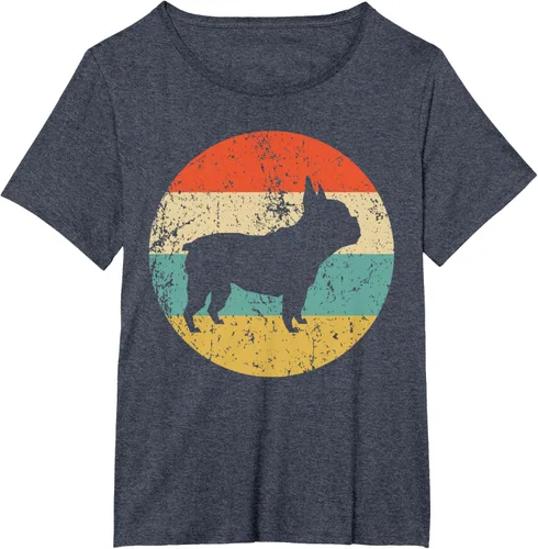 Vista 80 de Camiseta de perro retro de Bulldog Francés Negro