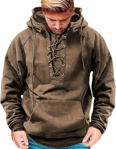 Vista 12 de Sudaderas tácticas para hombre, con cremallera de un cuarto, con capucha, manga larga, estilo cargo, entrenamiento, al aire libre, con bolsillo