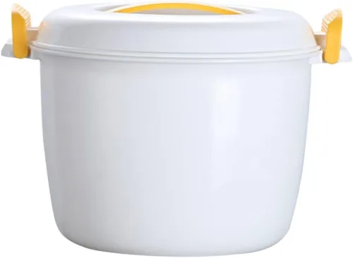 Vista 9 de Microondas Pasta Cooker Round Microondas Recipiente de Alimentos Cocina: Microondas Arroz Cocina de Alimentos Amarillo 1L Cestas de microondas