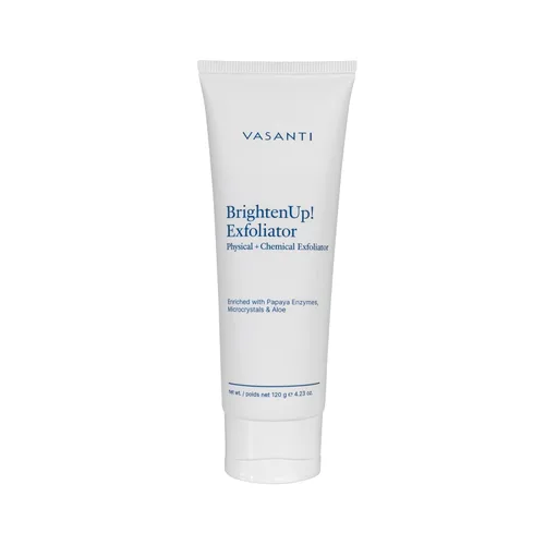 Vista 9 de VASANTI BrightenUp! Exfoliante (0.71 oz) Exfoliante facial físico + químico con resultados instantáneos para una piel suave, tersa y radiante