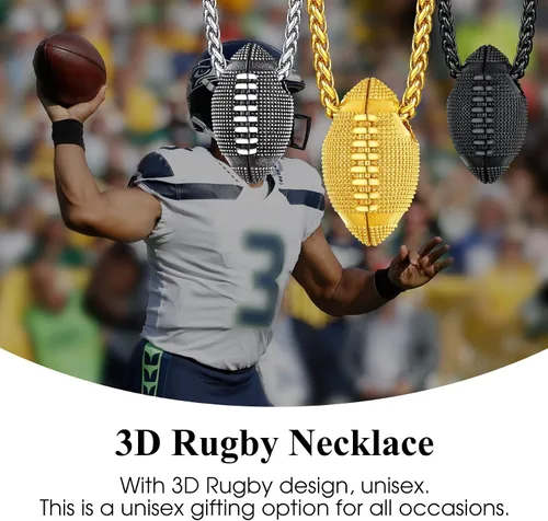 Vista 6 de Bestyle Vivid Ball - Collar con colgante de bola para hombres y niños, acero inoxidable sólido, fútbol, baloncesto, voleibol, pelota de rugby