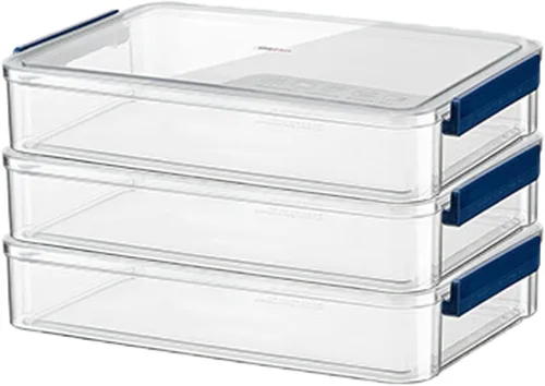 Vista 8 de Almacenamiento de papel para álbumes de recortes A4, caja de almacenamiento de fotos, caja de archivo de plástico (azul)