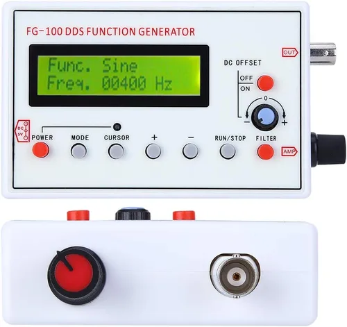 Vista 2 de Generador de funciones -FG-100 DDS Generador de funciones Seno Frecuencia 1HZ‑500KHz Contador Fuente de Señal Generador Medidor