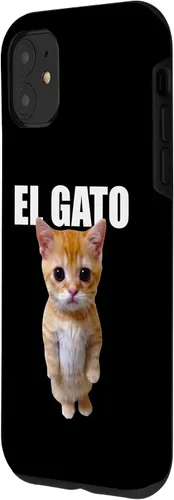 Vista 2 de Funda de moda para iPhone 11 El Gato Meme Sad Crying Cat Munchkin Kitty Meme
