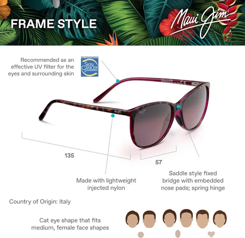 Vista 6 de Maui Jim Gafas de sol polarizadas Ocean Eye para mujer