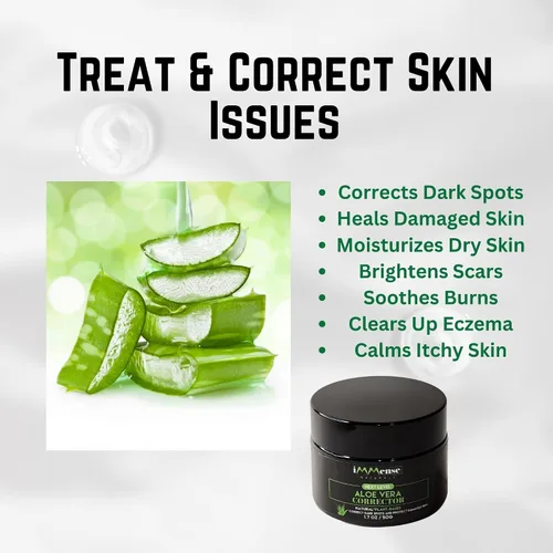 Vista 2 de Crema de aloe vera, corrige marcas oscuras, piel seca y nuevas cicatrices en el cuerpo, crema facial para imperfecciones, reduce la apariencia