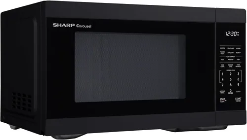 Vista 10 de Horno de microondas SHARP para mostrador con bandeja giratoria extraíble de 12.4", 1000 vatios, 1.1 pies cúbicos, color negro
