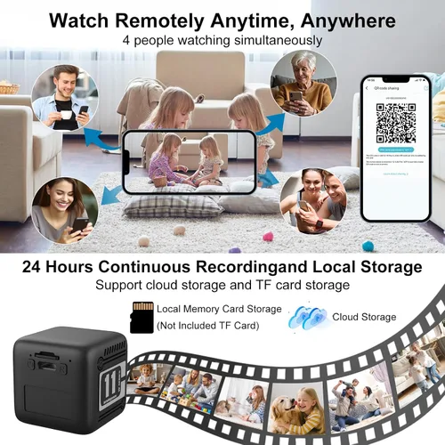 Vista 7 de Cámara de seguridad interior 4K, gran angular de 130°, detección de movimiento AI, visión nocturna, cámaras WiFi para seguridad en el hogar, bebé