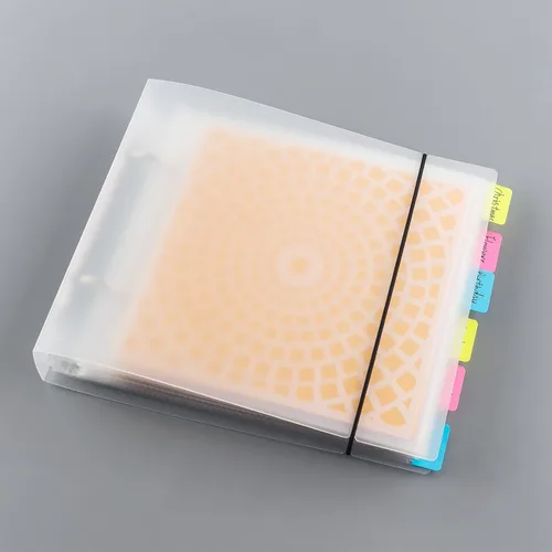 Vista 6 de Briartw Carpeta de almacenamiento para plantillas de galletas con 20 bolsillos de almacenamiento para plantillas, 2 bolsillos por página, se adapta