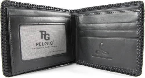Vista 5 de Cartera hecha a mano de piel de serpiente de pitón auténtica, Pitón reticulado, Billetera plegable