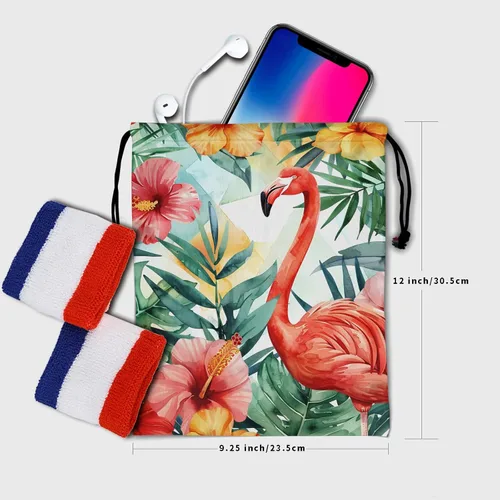 Vista 48 de Bolsa de agarre de gimnasia de piel de animal, bolsa de gimnasia con cordón ajustable, bolsa de cuerda para fauna silvestre, Mariposas Galaxy