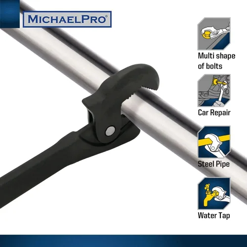 Vista 5 de MichaelPro - Llave de ajuste automático de doble acción, llave rápida autoajustable, llave de resorte de varios tamaños, llave rápida automática