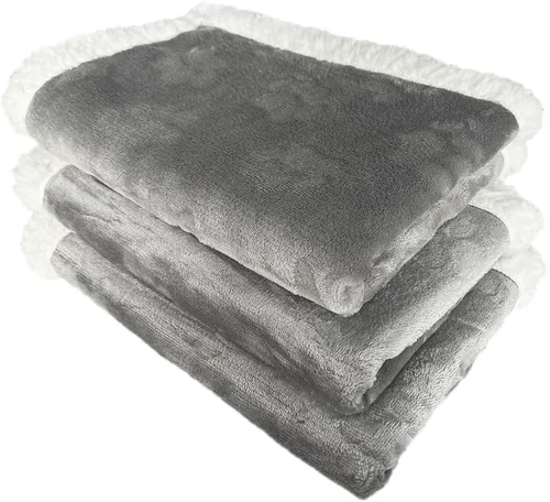 Vista 33 de Manta impermeable calmante para gatos de interior, manta suave y silenciosa de felpa para mascotas, manta gruesa de piel sintética de 500 GSM