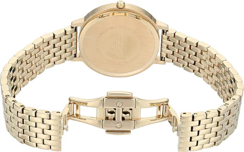 Vista 5 de Emporio Armani - Reloj analógico de cuarzo para mujer con correa de acero inoxidable, dorado, 22 (modelo AR11007)