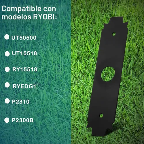 Vista 7 de Edger Blade AC04215 - Cuchilla dentada de acero de 8 pulgadas, orificio central de 1 pulgada, compatible con accesorio Ryobi Expand-It, compatible