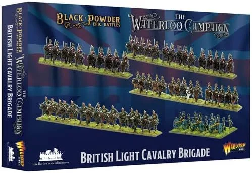 Vista 4 de Warlord Black Powder Epic Battles Waterloo Brigada de caballería ligera británica Kit de modelo de plástico Wargaming 312001002