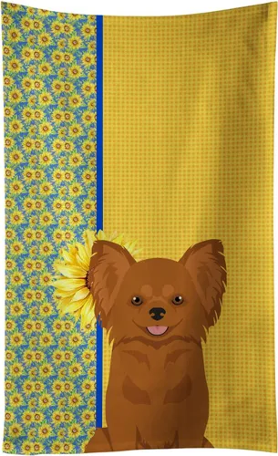 Vista 75 de Caroline's Treasures WDK5313KTWL - Toalla de cocina con diseño de girasoles de verano, color negro y tostado, Airedale Terrier, toalla de mano