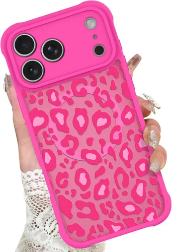 Vista 57 de KANGHAR - Funda compatible con iPhone 14, diseño de leopardo negro, textura de neumático antideslizante, a prueba de golpes, funda protectora