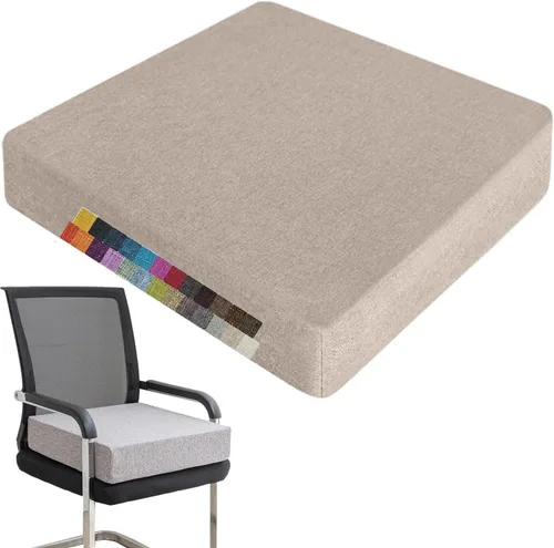 Vista 10 de Cojín antideslizante para silla, 19.7 x 19.7 x 2 in, espuma de memoria Blanco