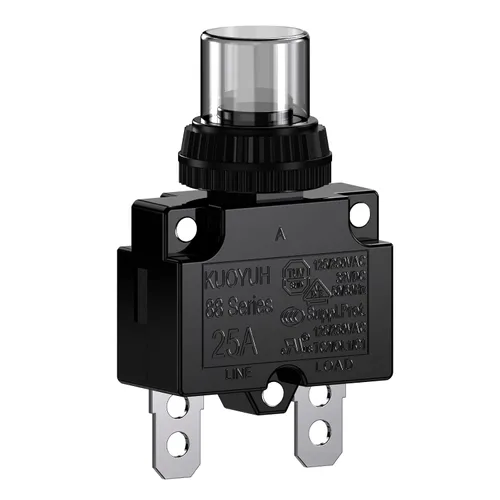 Vista 12 de Disyuntores de 3 Amperios Protector de Interruptor de Sobrecarga Térmica Serie 88 Restablecimiento Manual con Botón Pulsador con Terminales