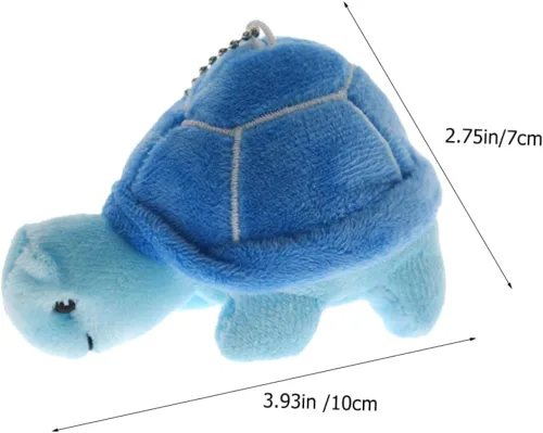 Vista 8 de Vaguelly Colgante de tortuga, llavero de tortuga, colgante de mochila Kawaii con animales esponjosos, adorno de recuerdo