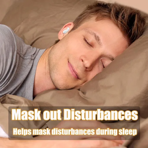 Vista 2 de Auriculares para dormir, inalámbricos Bluetooth, auriculares invisibles, cómodos con cancelación de ruido, para dormir de lado, para insomnio Rosado