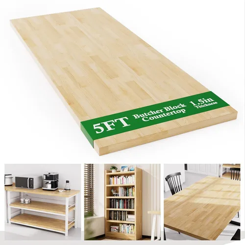 Vista 13 de [Usado] Bloque de carnicero de madera maciza de abedul de 12 x 7.5 pulgadas, tabla de cortar para cocina, isla de carrito, sala, comedor, oficina