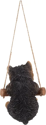 Vista 4 de Cachorro colgante Yorkshire Terrier, negro