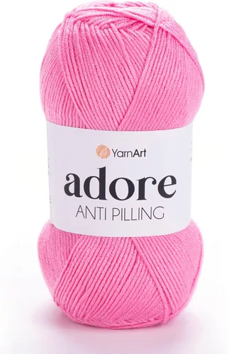 Vista 14 de 1 madeja YarnArt Adore, hilo antipilling, 100% acrílico antipilling, 100 g (3.5 oz), 280 m (306 yd), 3: Light-DK, Verde bebé - 358