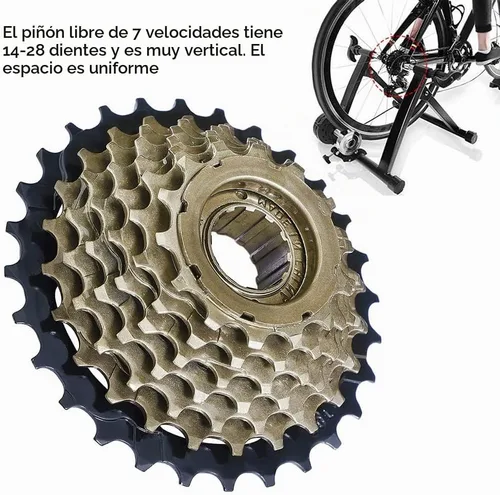 Vista 3 de Tookie Rueda libre de bicicleta de 7 velocidades, piñón de acero inoxidable resistente al desgaste de la bicicleta, rueda libre para bicicletas