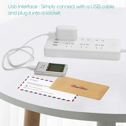 Vista 6 de Cargador de pared con adaptador de corriente USB con enchufe de viaje de cable USB para masajeador eléctrico