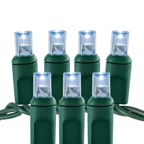 Vista 10 de Luces LED de Navidad Pro – 50 unidades de luces de cadena cónicas de ángulo amplio – Juego de luces festivas profesionales para interiores